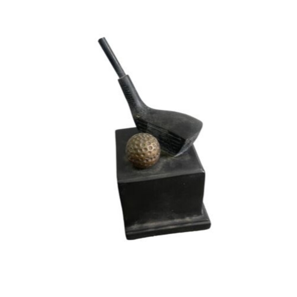 castilian imports brass Figure Golf Club And Ball Vintage Rare